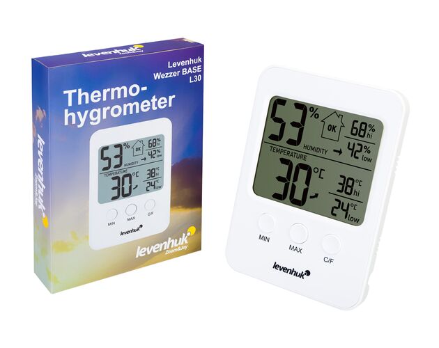 Levenhuk Wezzer BASE L30 White Thermohygrometer, image-3