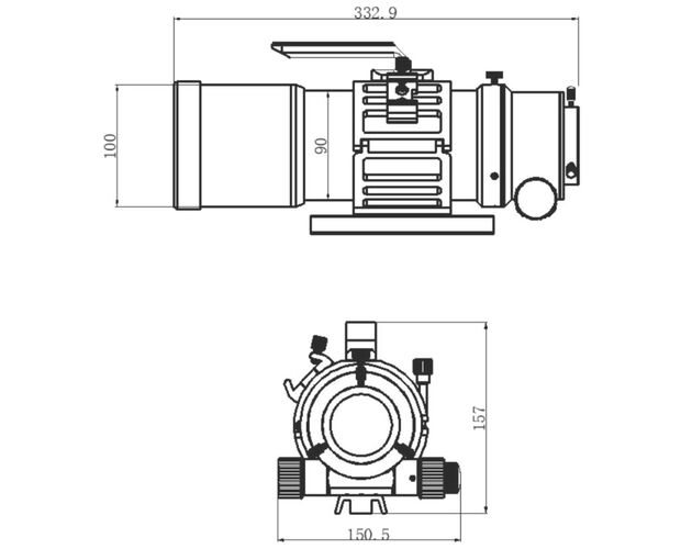 Omegon Apochromatic refractor Pro APO AP 76/342 Triplet ED OTA, image-2