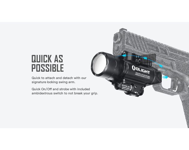 Svetlo na zbraň Olight BALDR IR 1350 lm - IR zelený laser  , image-10