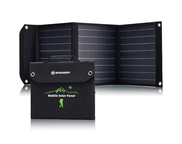 Prenosná solárna nabíjačka BRESSER 40 W s USB a DC výstupom