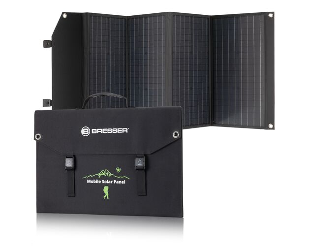 Prenosná solárna nabíjačka BRESSER 120 W s USB a DC výstupom