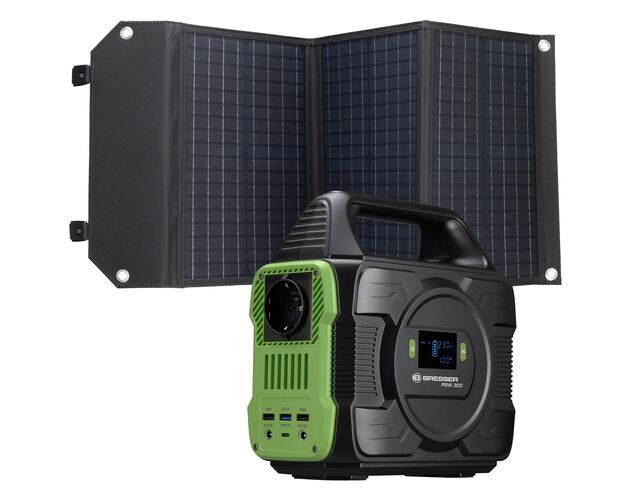 Sada BRESSER Mobile Power-Station 300 W + solárna nabíjačka 60 W