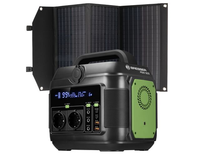 Sada BRESSER Mobile Power Station 600 W + solárna nabíjačka 90 W