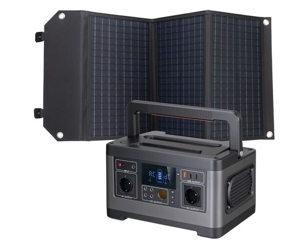 Sada BRESSER Mobile Power-Station 500 W + solárna nabíjačka 60 W