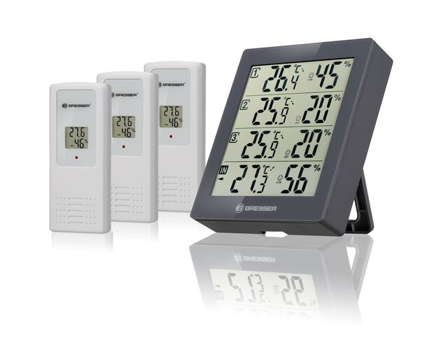 Termo-hygrometer BRESSER Quadro – 4 nezávislé merania