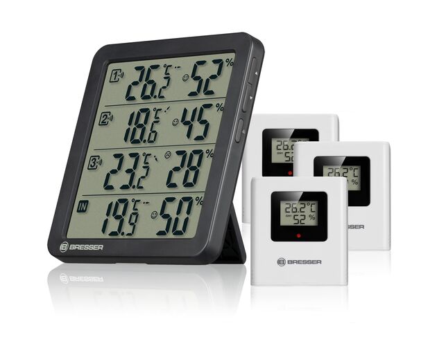 Termo-hygrometer BRESSER Quadro NV – čierny