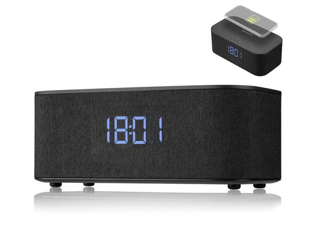 Bluetooth stereo reproduktor BRESSER s budíkom a nabíjaním