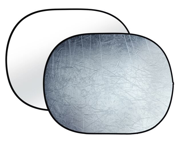 Faltreflektor BRESSER BR-TR8 2v1 strieborný/biely 90 × 120 cm