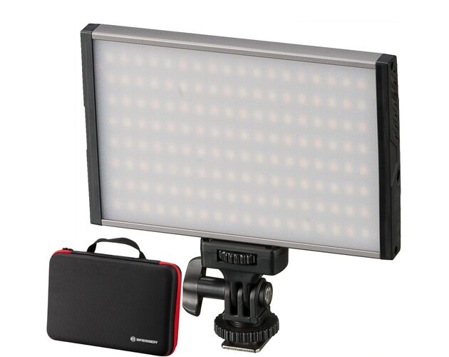 LED videolampa BRESSER PT Pro 15B Bi-Color s obalom