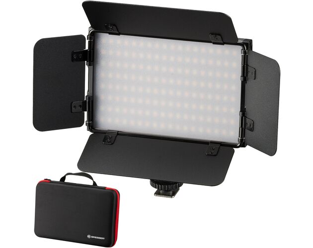 LED videolight BRESSER PT Pro 15B-II Bi-Color s klapkami, batériou a taškou