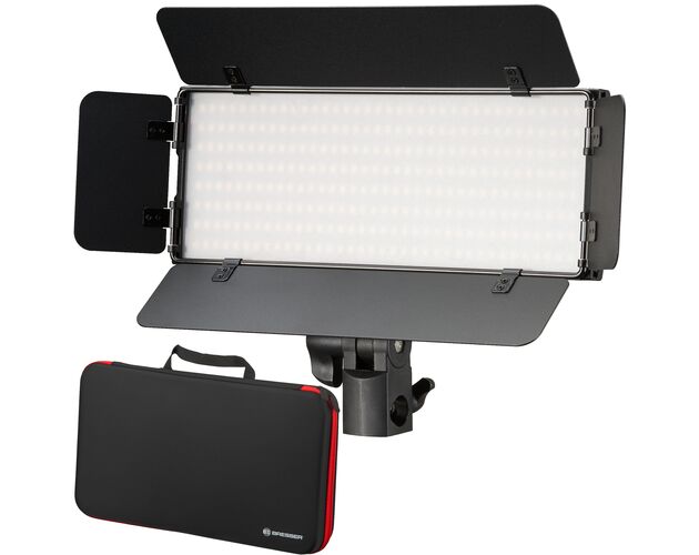 LED videolight Sada BRESSER PT 30B-II Bi-Color s klapkami, batériami, zdrojom, diaľkovým ovládaním a taškou