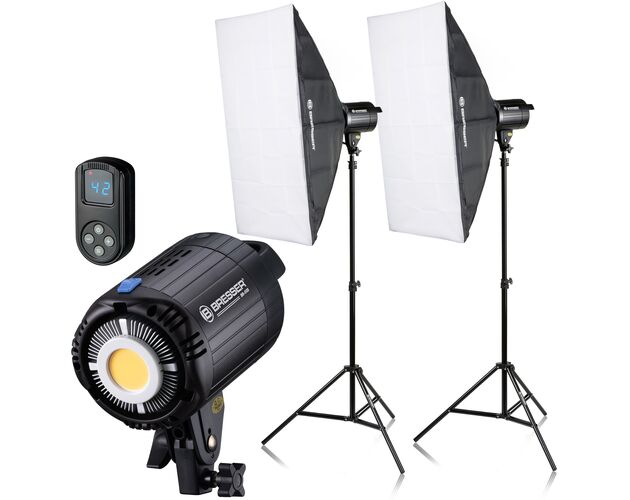 LED svetelná sada BRESSER BR-60S COB 60 W so softboxmi