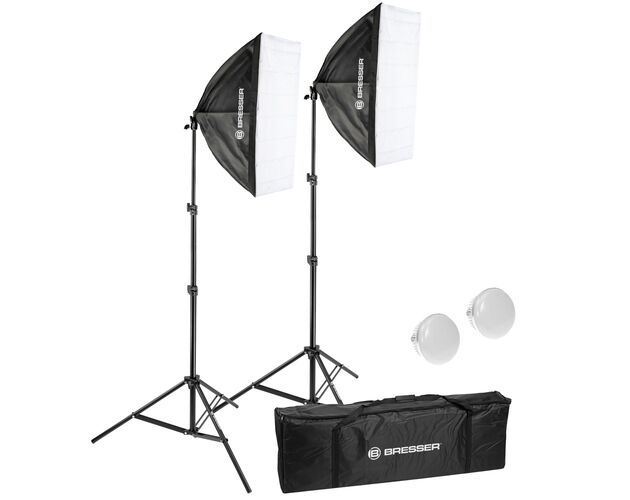 LED svetelná Sada BRESSER BR-225B s softboxmi 50 × 70 cm