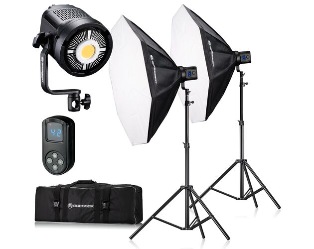LED Sada BRESSER BR-80SL COB 80 W Dual Kit so softboxmi