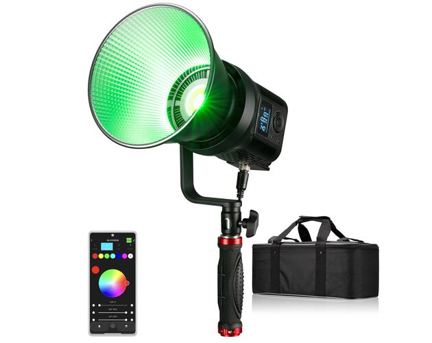 COB LED svetlo BRESSER BR-135RGB s reflektorom