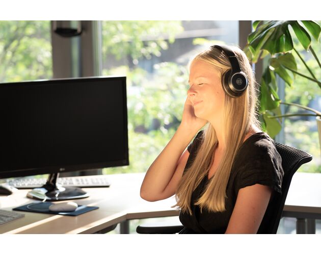 BRESSER Bluetooth slúchadlá cez uši čierne |, image-2