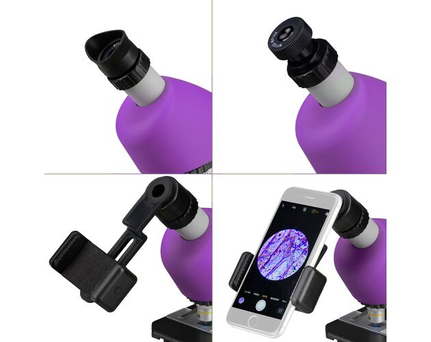 Mikroskop Bresser Junior 40-640x fialový, Farba: Violet, image-3