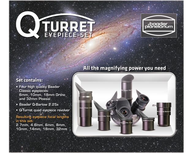 Baader Q-Turret Okularsatz (Okularrevolver, 3x Classic Ortho, 1x Classic Plössl, 1x Q-Barlow 2.25x), image-6