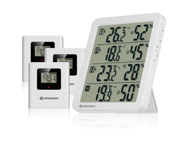 Termo-hygrometer BRESSER Quadro NV – biely
