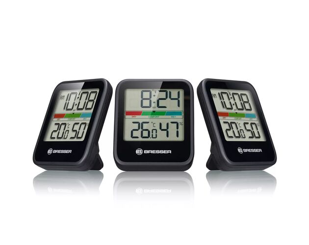 BRESSER Climate Monitor Thermo-Hygrometer DCF 3-piece Set