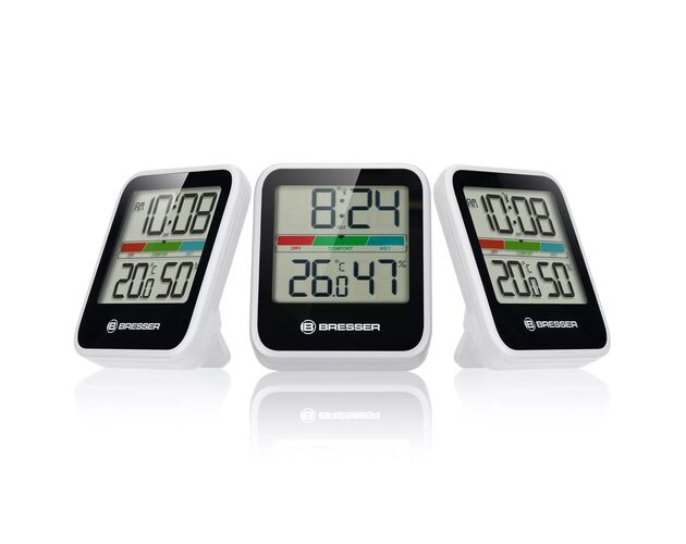BRESSER Climate Monitor Thermo-Hygrometer DCF 3-piece Set
