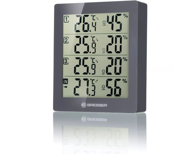 BRESSER Thermo-Hygrometer Quadro with 4 Independent Measuring Details, image-6