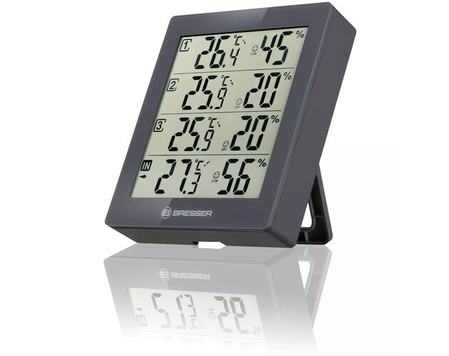 BRESSER Thermo-Hygrometer Quadro with 4 Independent Measuring Details, image-5