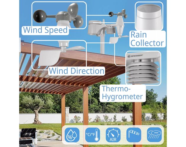 BRESSER 5-in-1 Comfort Weather Station with Colour Display, image-10