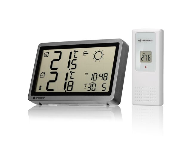 Funk-Wetterstation BRESSER MeteoTemp HZ – antracit