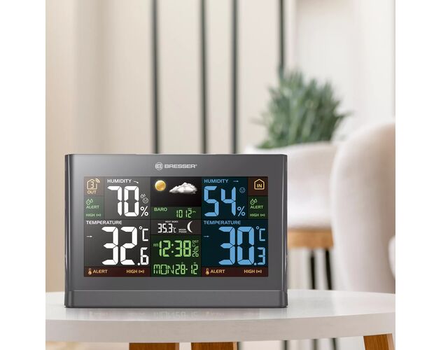 BRESSER Radio-controlled Weather Station Meteo THBM Colour, image-4