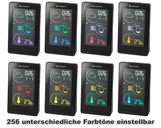 Farebná meteostanica BRESSER ClimaTrend Life H so zmenou farby, image-5