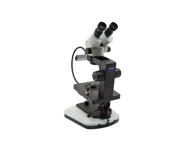 Optika Zoom-stereomikroskop OPTIGEM-10, binokulárny, BF/DF, Greenough, pracovná vzdialenosť 100 mm, 10×/21 mm, 0,7×–4,5×