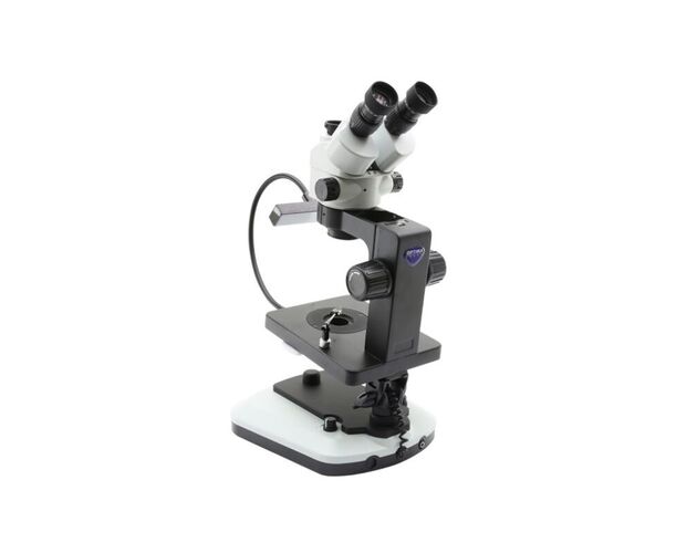 Optika Zoom-stereomikroskop OPTIGEM-20, trinokulárny, BF/DF, Greenough, pracovná vzdialenosť 100 mm, 10×/21 mm, 0,7×–4,5×