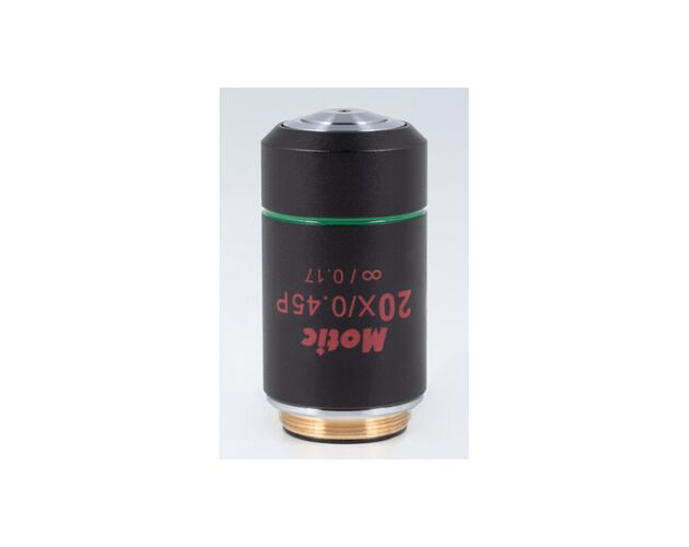 Motic Objektiv EC PL P, CCIS, plan achro, (spannungsfrei) 20x/0.40, w.d. 0.9mm (BA-310 POL)