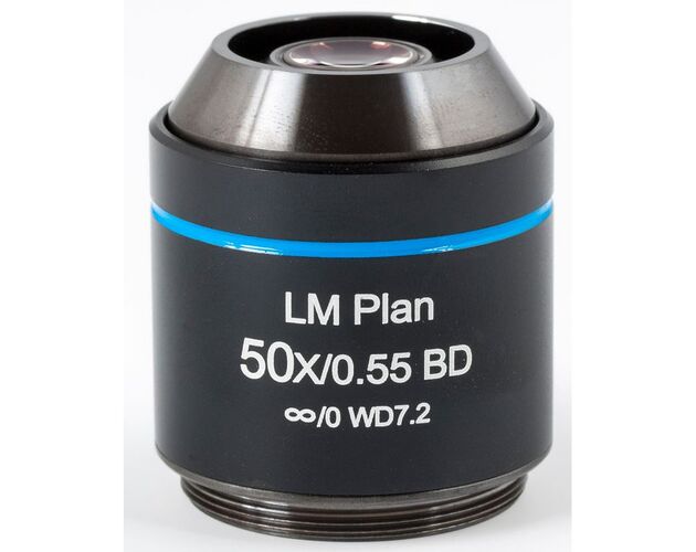 Motic Objektiv LM BD PL, CCIS, LM, plan, achro, BD, 50x/0.55, w.d.7.2mm (AE2000 MET)
