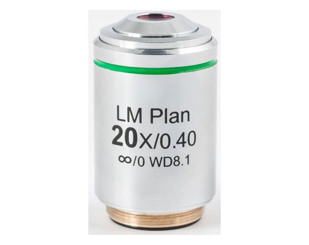 Motic Objektiv LM PL, CCIS, LM, plan, achro, 20x/0.4, w.d 8.1mm (AE2000 MET)