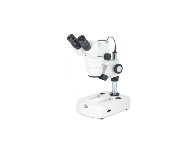 Motic Zoom-stereomikroskop SMZ-143 N2LED, trinokulárny, LED, 10×–40×, pomer 4:1