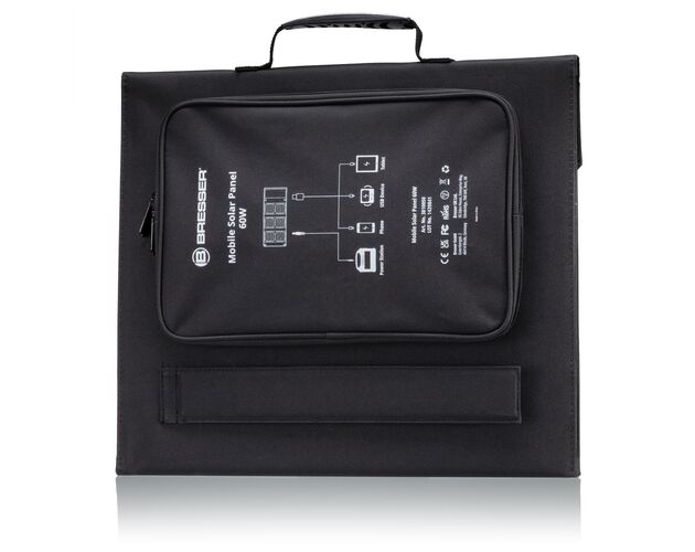Prenosná solárna nabíjačka BRESSER 60 W s USB a DC výstupom, image-9