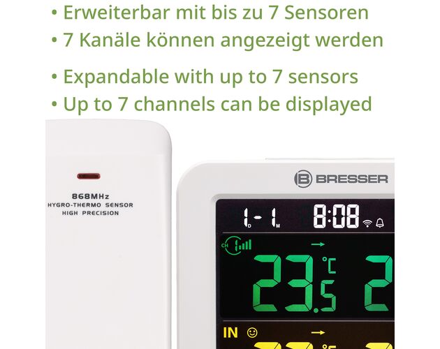 Smart Home termo-hygrometer BRESSER 7-kanálový Tuya, image-6
