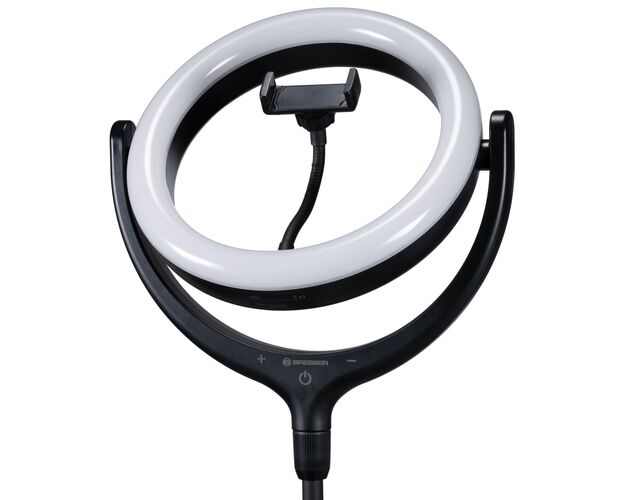 LED kruhové svetlo BRESSER BR-RL 10B so statívom a USB, image-2