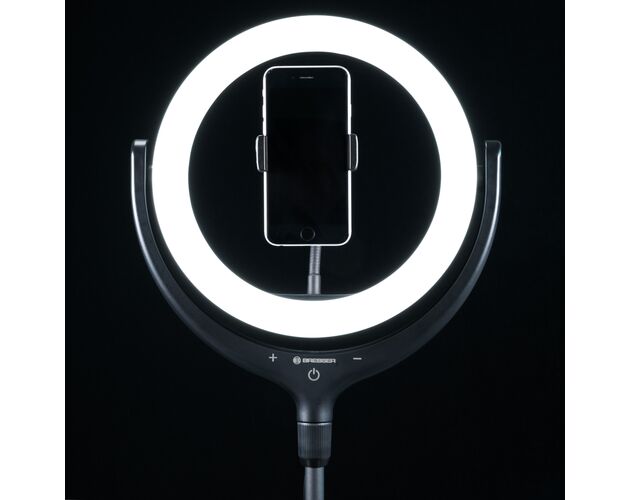 LED kruhové svetlo BRESSER BR-RL 10B so statívom a USB, image-4