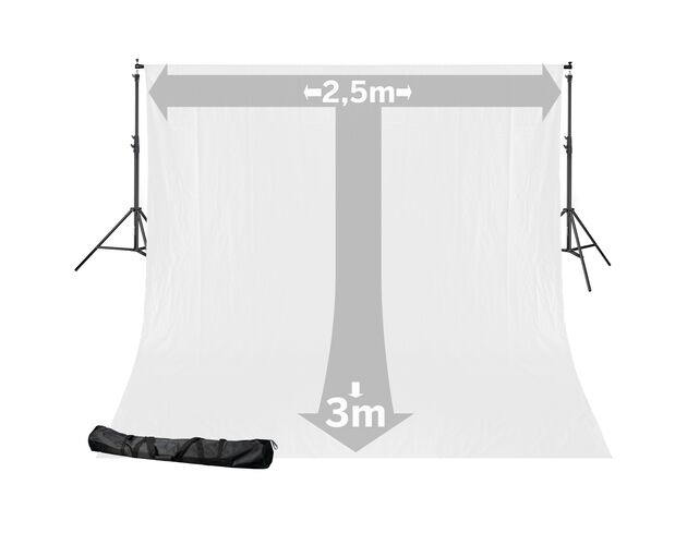 Pozadie BRESSER BR-D24 so systémom 2,5 × 3 m – biele, image-2