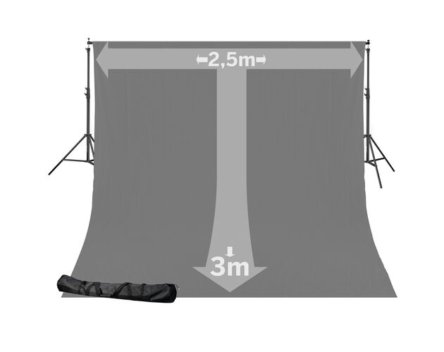 Pozadie BRESSER BR-D24 so systémom 2,5 × 3 m – sivé, image-2