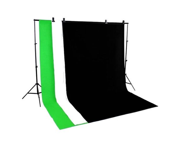 Hintergrundový systém BRESSER BR-BGS2 Sada 21 – vrátane fotopozadí zelené/čierne/biele, image-3