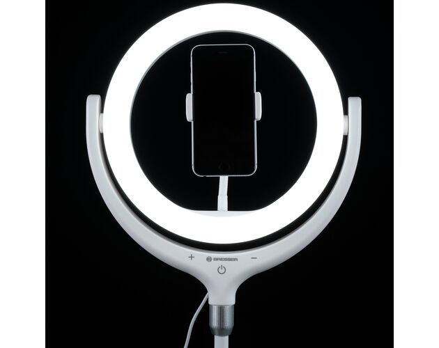 LED kruhové svetlo BRESSER BR-RL 10B so statívom a USB, image-4