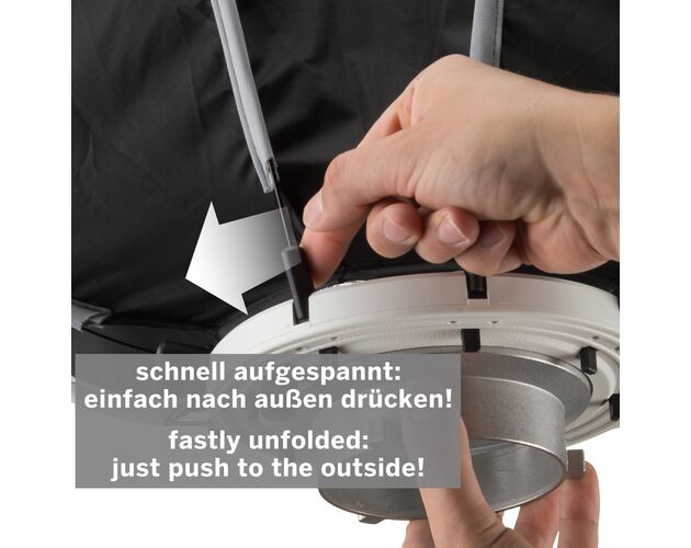 Softbox BRESSER Super Quick 65 cm – Bowens rýchloupínací systém, image-6