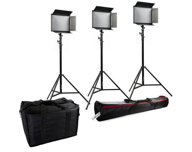 LED sada BRESSER SH-1200 (3× LED + 3× statív)