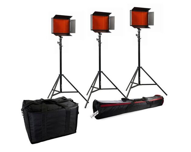 LED sada BRESSER SH-1200 (3× LED + 3× statív), image-4