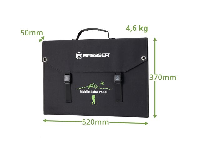 Prenosná solárna nabíjačka BRESSER 120 W s USB a DC výstupom, image-6