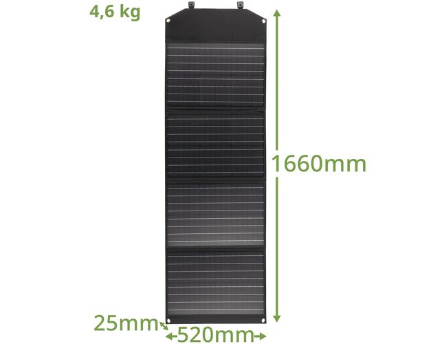 Prenosná solárna nabíjačka BRESSER 120 W s USB a DC výstupom, image-5